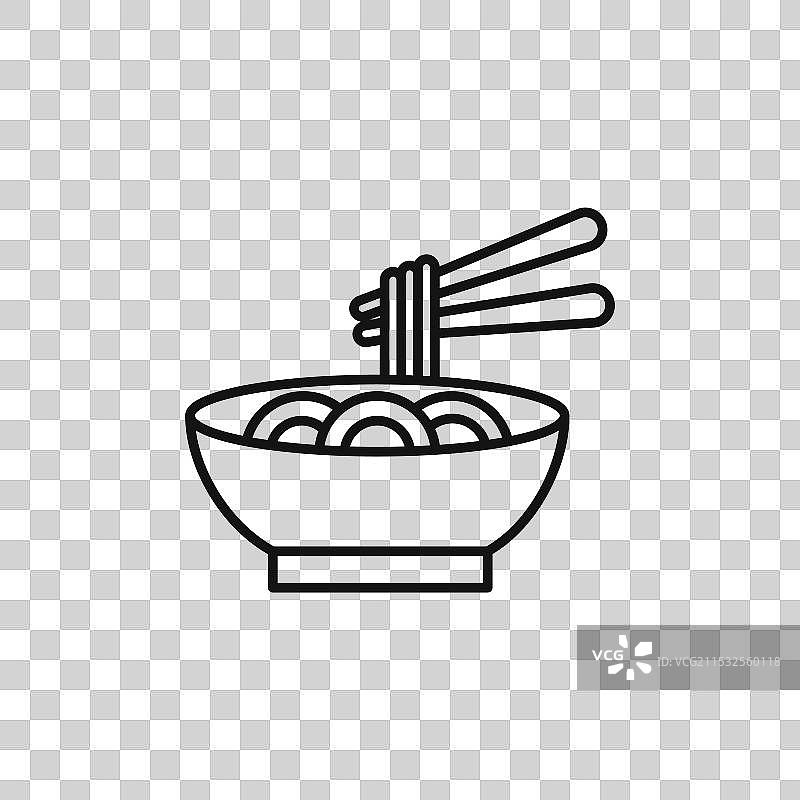 面条图标集 中式意大利面符号 韩式面条图片素材