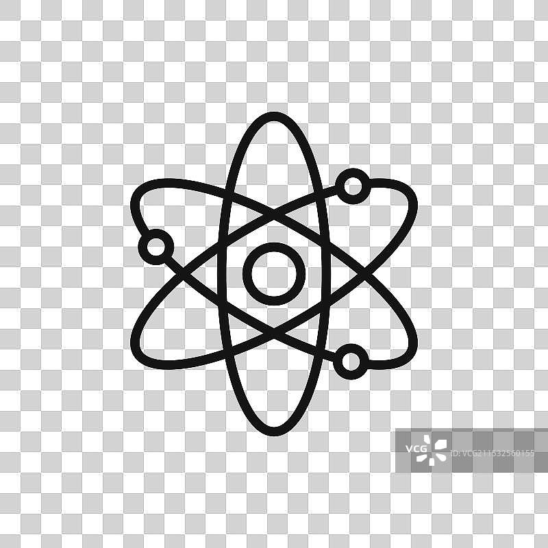 物理图标集 科学原子核符号图片素材