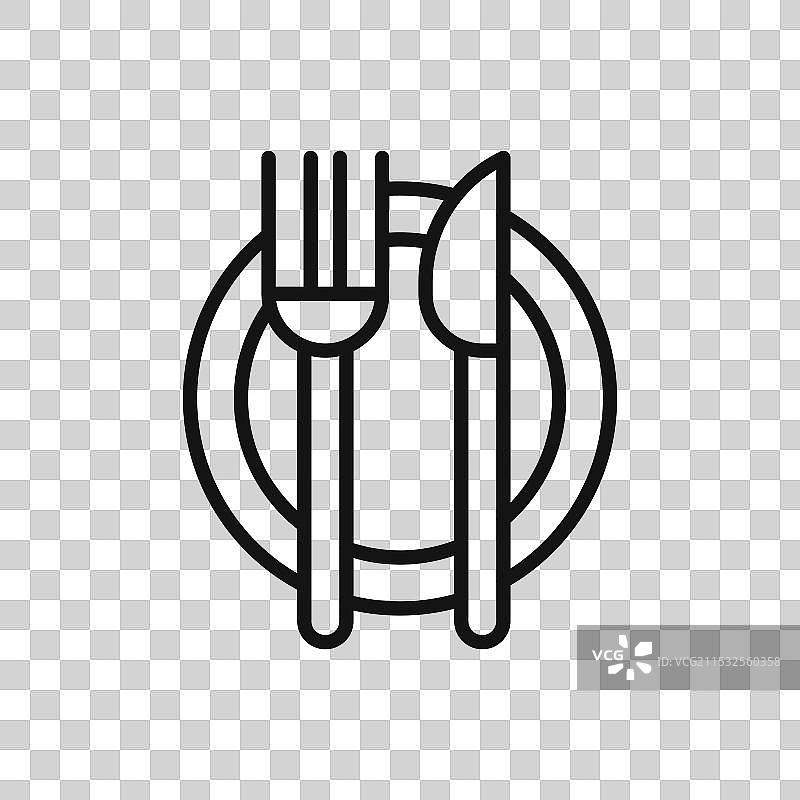 餐厅图标集 餐厅晚餐盘 勺子图片素材