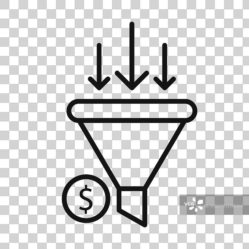 销售漏斗图标集 转化营销漏斗图片素材