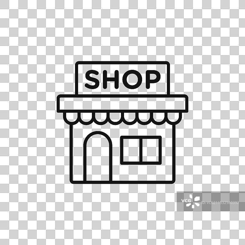 小型本地零售店图标集图片素材