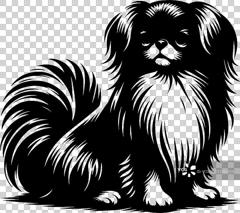 侧面站立的装饰性肖像图片素材