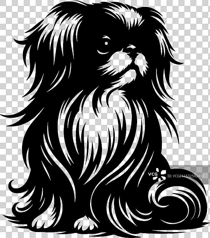 侧面站立的装饰性肖像图片素材