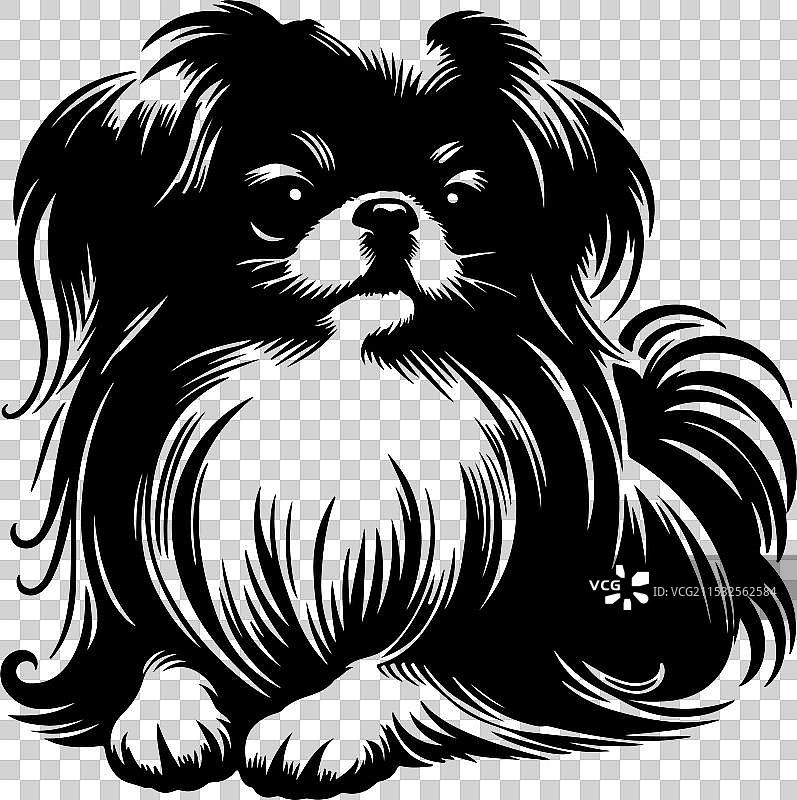 侧面站立的装饰性肖像图片素材