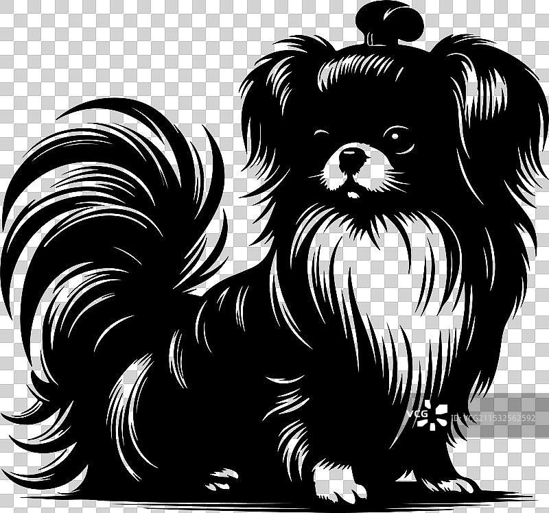 侧面站立的装饰性肖像图片素材