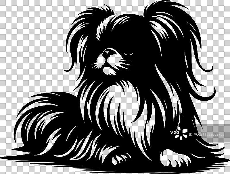 侧面站立的装饰性肖像图片素材