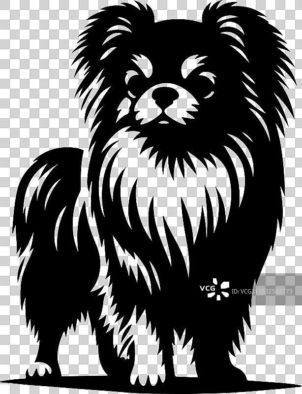 侧面站立的装饰性肖像图片素材