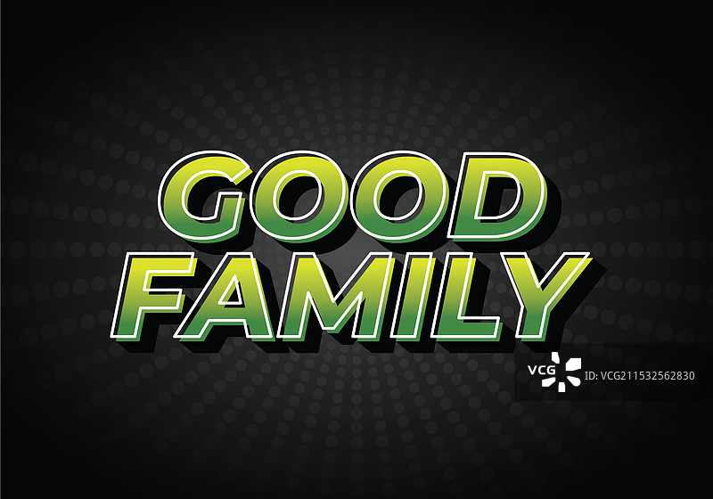 吸引眼球的家庭友好文字效果，色彩鲜艳图片素材