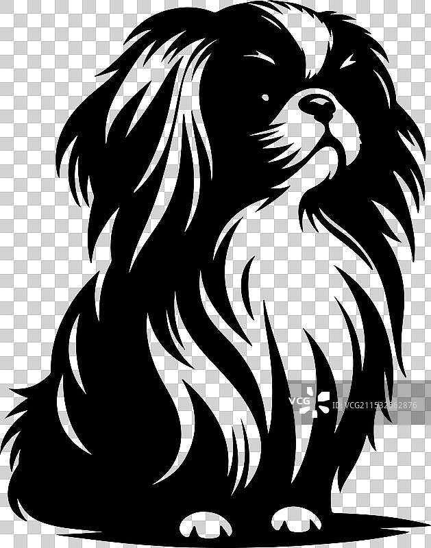 侧面站立的装饰性肖像图片素材