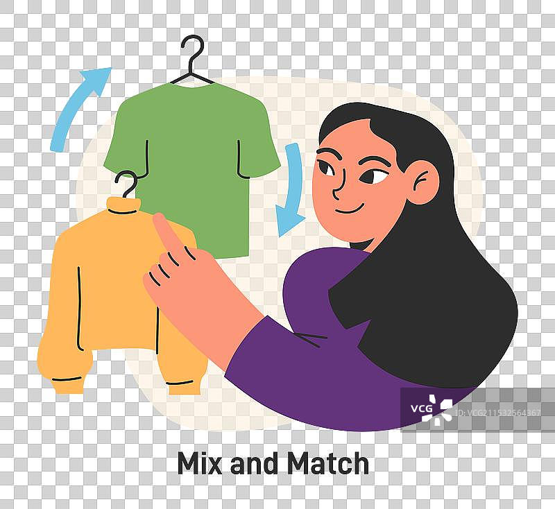 胶囊衣橱角色的混搭与搭配图片素材