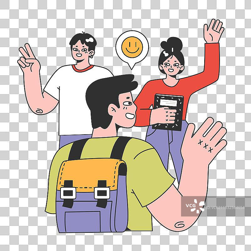 大学生快乐的年轻人图片素材