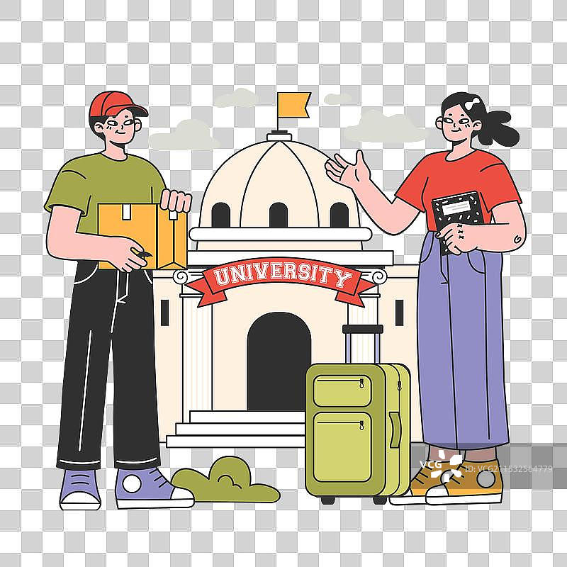 大学朋友，大学同学图片素材