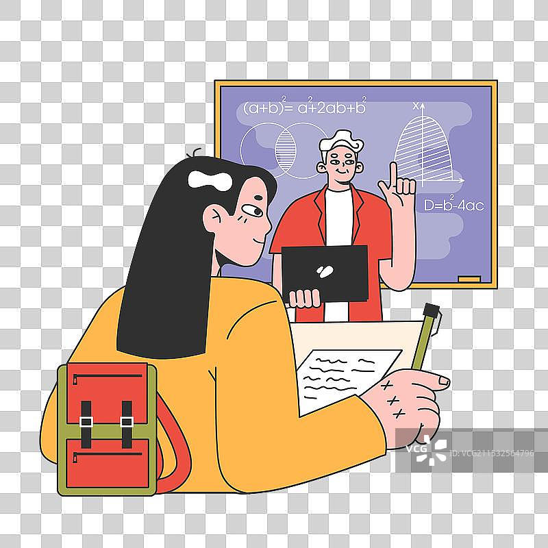 大学或学院的年轻学生角色图片素材