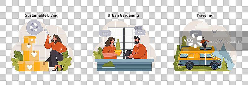 现代健康实践，慢节奏的正念与冥想图片素材