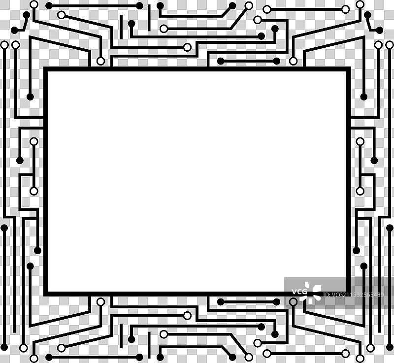 微影微芯片框架卡通图图片素材