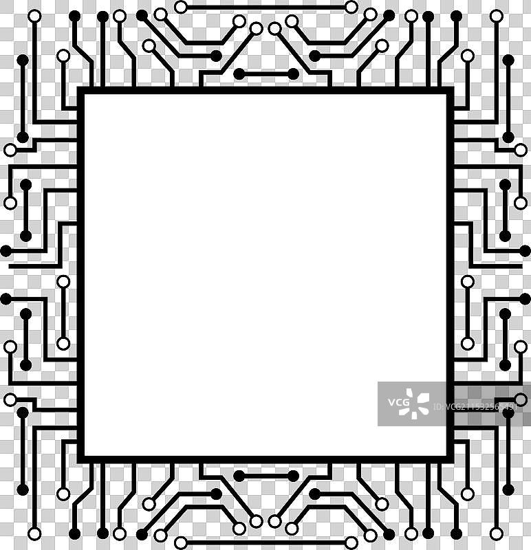 微芯片框架卡通图图片素材