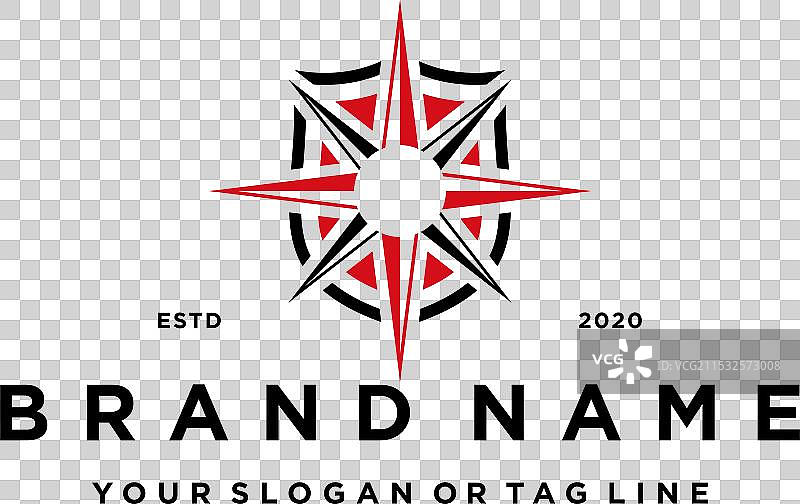 创意指南针盾牌logo设计图片素材