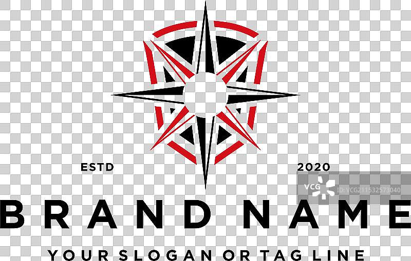 创意指南针盾牌logo设计图片素材