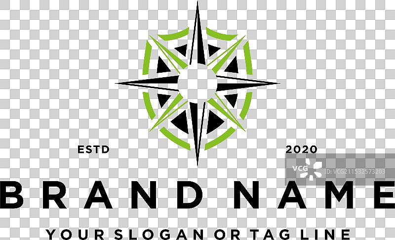 创意指南针盾牌logo设计图片素材