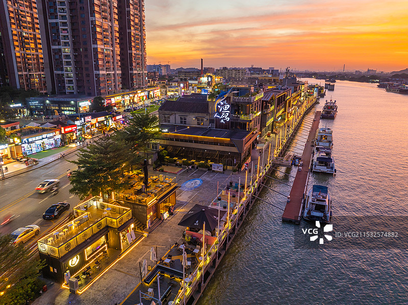 佛山市网红景点顺德渔人码头图片素材