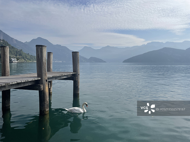 瑞士卢塞恩湖图片素材