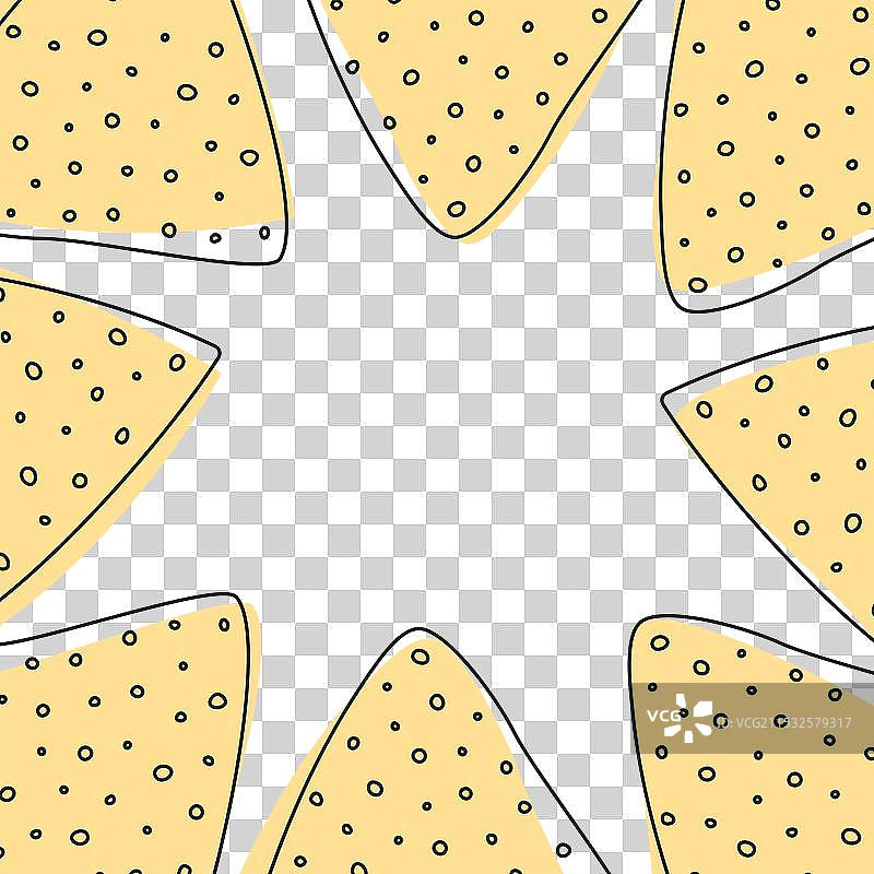 时尚柔和色调的斑点涂装玉米片轮廓图片素材
