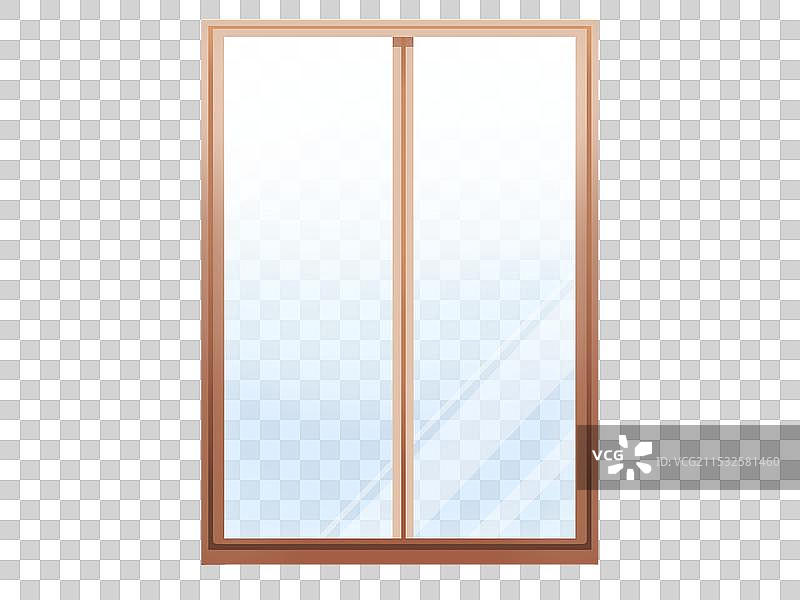 简约卡通扁平长方形窗户图片素材