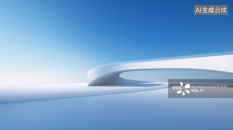 【AI数字艺术】极简主义建筑设计图片素材