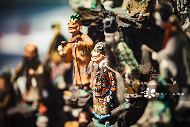 惠山泥人“蟠桃会”图片素材