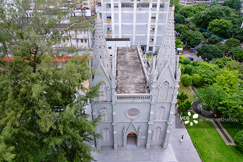 中国广东省湛江市霞山区霞山天主教堂图片素材