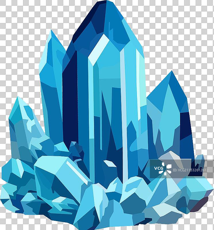 蓝色水晶块图片素材