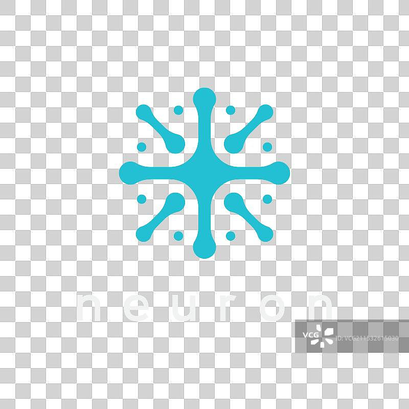 神经元标志或神经细胞标志概念图片素材