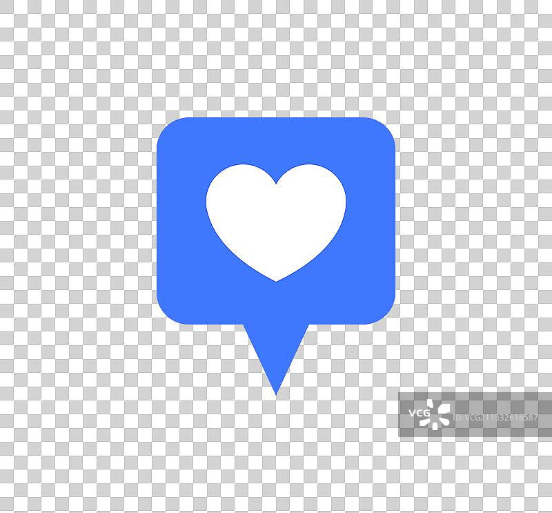 代表点赞的心形通知图标图片素材