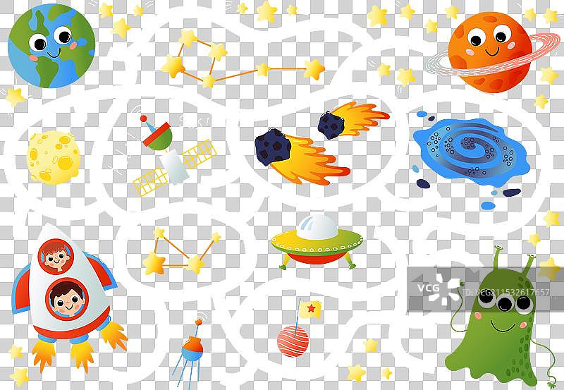 儿童迷宫拼图概念图片素材