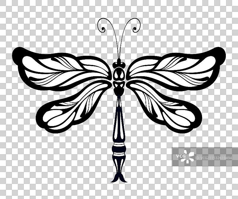 蜻蜓剪影图片素材