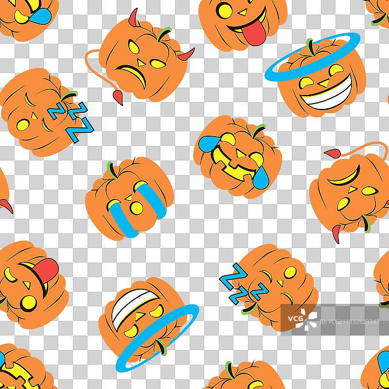 南瓜情绪，哈哈，恶魔，天使，哭泣和睡觉图片素材