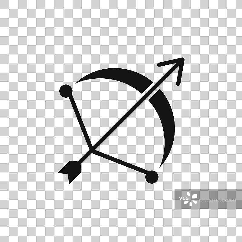 弓箭图标集，射箭弓箭符号图片素材