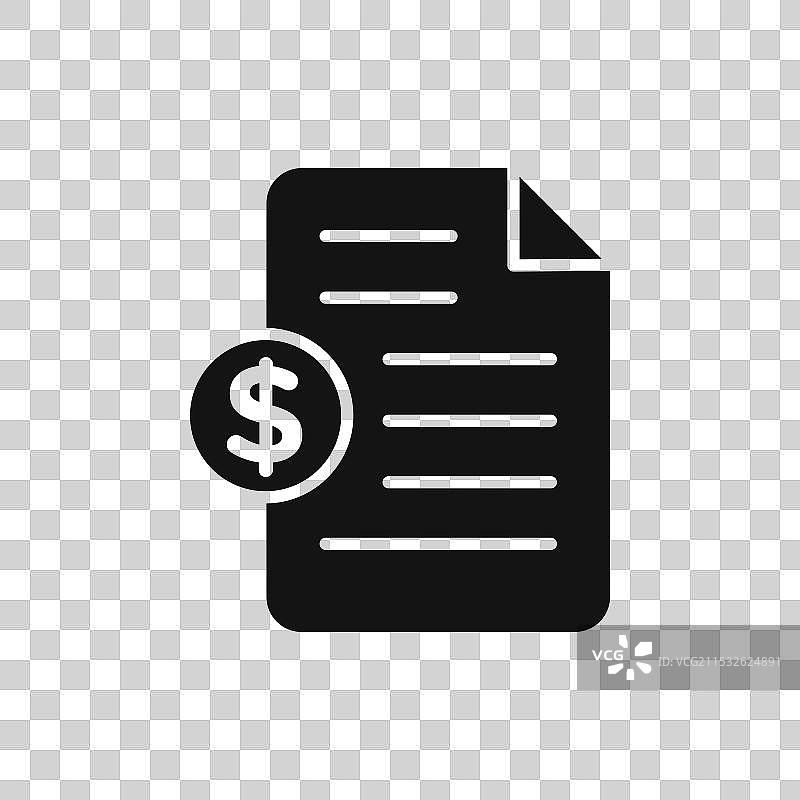 发票图标集账单账户收据符号图片素材