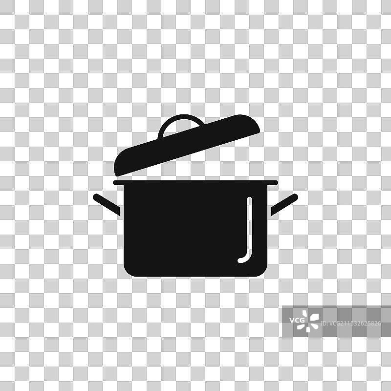 锅具图标集，食品烹饪，亚洲陶土锅符号图片素材