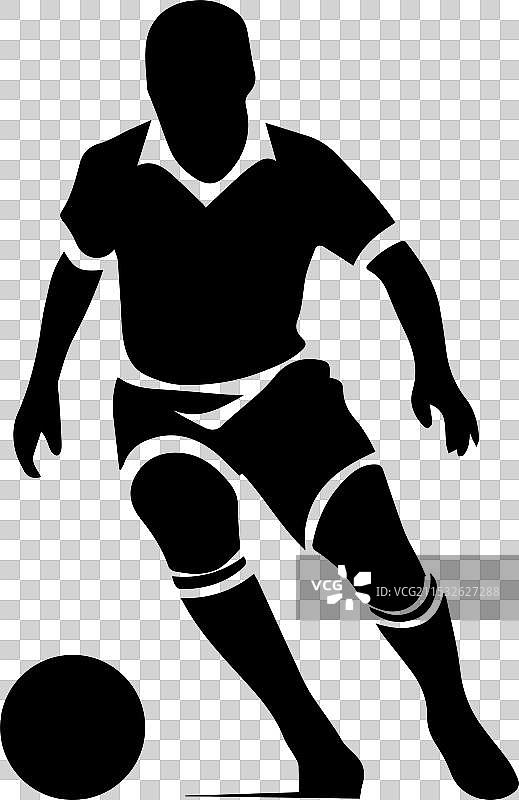 一名足球运动员手持足球图片素材