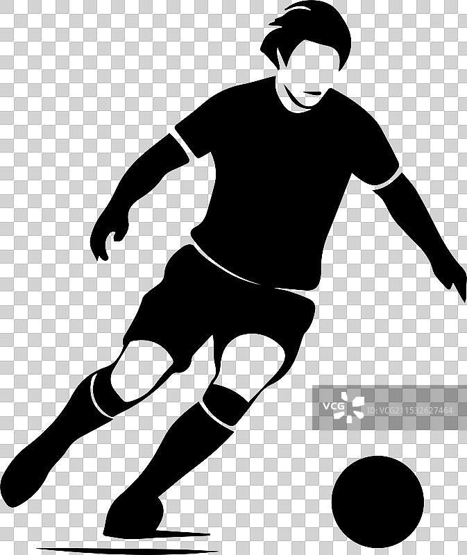 一名足球运动员手持足球图片素材