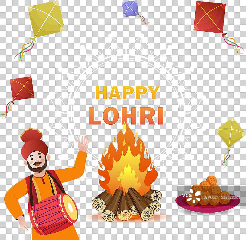 快乐的洛里节贺卡图片素材