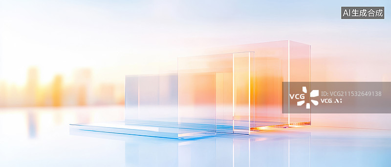 【AI数字艺术】未来城市光影图片素材