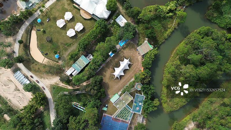 中山市大尖山露营公园景区图片素材