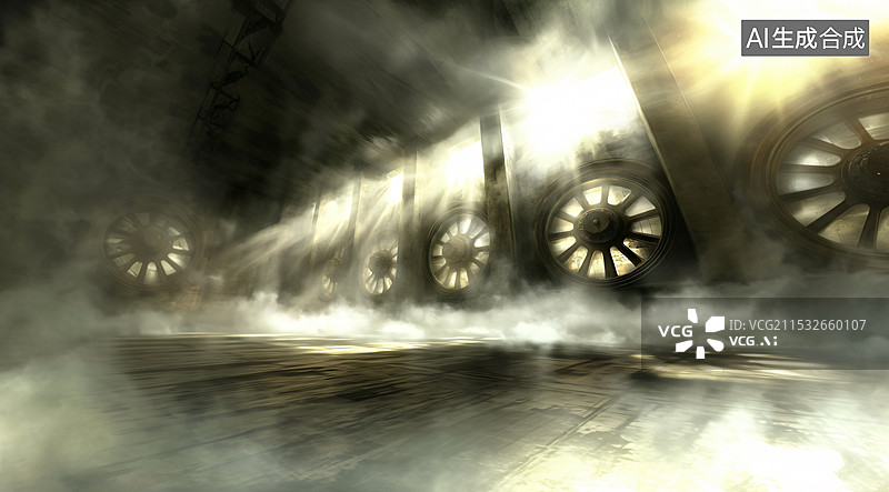 【AI数字艺术】汽车风洞实验室，螺旋桨，风扇图片素材