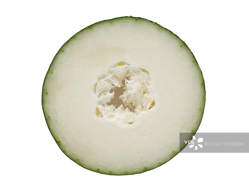 一块切开的新鲜蔬菜瓜果冬瓜的白底图图片素材