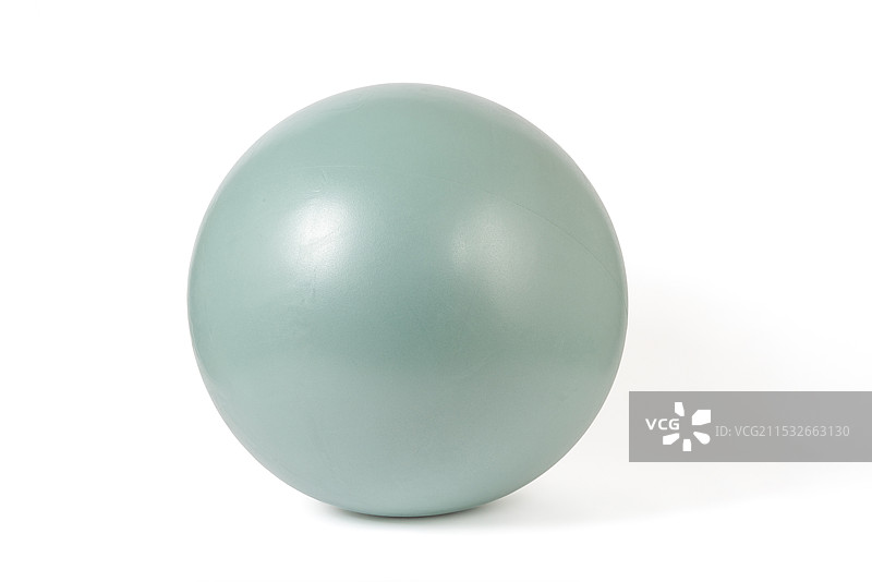白底上的一个瑜伽球图片素材