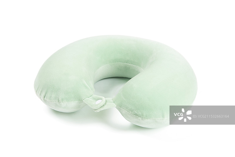 白底上的U型枕头枕图片素材
