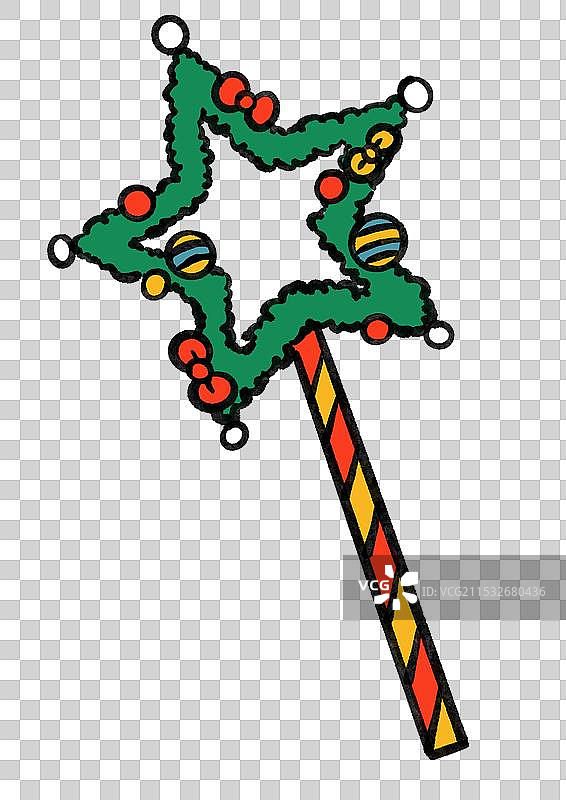 圣诞星星手杖图片素材