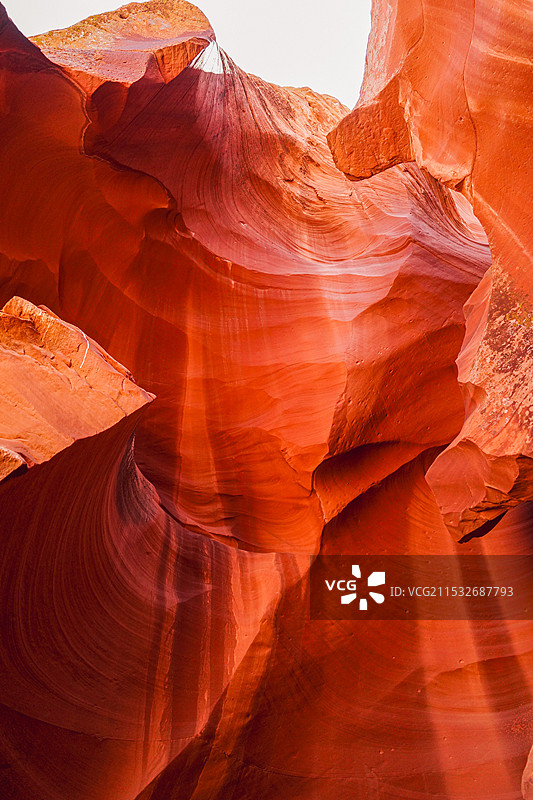 岩层低角度视图：羚羊谷图片素材